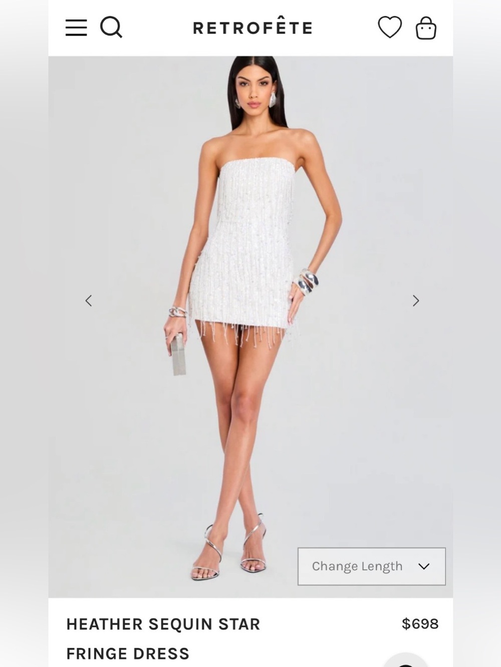 Retrofête Heather Sequin Star Fringe Dress